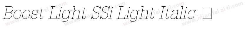 Boost Light SSi Light Italic字体转换